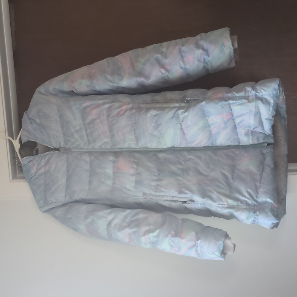 Girls Land's End X-Large pastel swirl winter coat